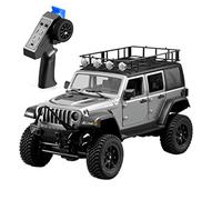 SpedUpX 1/12 RC Rock Crawler MN-128, 4x4 4WD RC Jeep Truck, 2.4GHz Remote Control Off Road Car with LED Lights for Adults, Hobby Grade RTF Toy Vehicle Gifts（Grey）