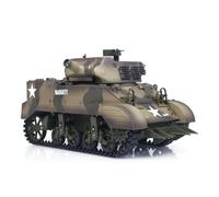 SpedUpX 1/16 M8 HMC Scott RC Tank RTR, 360° Rotating Turret, Smoke Sound Light Effects, Radio Control Military Battle Vehicle, Hobby Grade Model for Adults(Camouflage yellow)