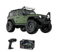 SpedUpX 1/16 RC Crawler 4WD Full Proportional Off-Road Truck, Metal Gear Servo, Multi-Mode LED Lights, High-Strength Chassis Rock Climbing Vehicle(R1605/Army Green)