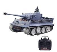 SpedUpX 1/16 Scale German Tiger I RC Tank 3818, 7.0 RTR 2.4GHz Remote Control Military Tank with 340° Rotating Turret, Smoke, Sound, Light, BB Shooting & Infrared Combat(Professional version)