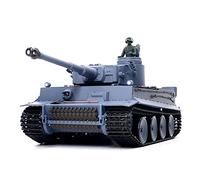 SpedUpX 1/16 Scale German Tiger I RC Tank 3818, 7.0 RTR 2.4GHz Remote Control Military Tank with 340° Rotating Turret, Smoke, Sound, Light, BB Shooting & Infrared Combat(Basic version)
