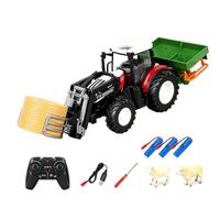 SpedUpX 1:24 RC Tractor, 2.4GHz Remote Control Farm Vehicle with Lights | 1:24 RC farm tractor with 2.4GHz four-direction control, lights, demonstration mode, 40 m range and around 50 min runtime