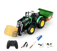 SpedUpX 1:24 RC Tractor, 2.4GHz Remote Control Farm Vehicle with Lights | 1:24 RC farm tractor with 2.4GHz four-direction control, lights, demonstration mode, 40 m range and around 50 min runtime