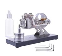 SpedUpX All-metal Vacuum Stirling Engine DIY Hot Gas Turbine Stem Steam Model Set, Educational Physics Experiment STEM Toys for Adults(QX-ZK-01-M)