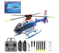 SpedUpX C123 EC135 RC Helicopter for Adults, 1/36 2.4G 6CH Single-Rotor Gyroscopic Flying Aircraft Model with 3D Flip, Inverted Flight, Altitude Hold, One Key Take Off/Landing(Blue White