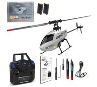 SpedUpX C129 V2 Rc Era Helicopter, 4CH Flybarless Micro Remote Control Helicopter with 6-Axis Gyro, 2.4GHz RC Aircraft with 3D Flips, Altitude Hold, One Key Take Off/Landing - 2 Battery