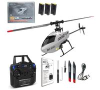 SpedUpX C129 V2 Rc Era Helicopter, 4CH Flybarless Micro Remote Control Helicopter with 6-Axis Gyro, 2.4GHz RC Aircraft with 3D Flips, Altitude Hold, One Key Take Off/Landing - 3 Battery