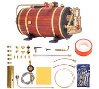 SpedUpX KACIO WS100L 850mL Copper Horizontal Premium Steam Boiler, Build Your Own Steam Engine for Physics and Science Enthusiasts(WS100L)