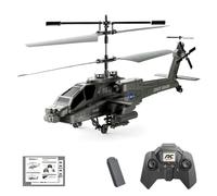 SpedUpX Remote Control Military Flying Helicopter Toy, XK1 3.5CH Altitude Hold Helicopter with Gyro & LED Light, RC Helicopters for Adults Beginner - Army Green/1 Battery