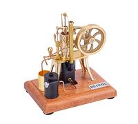 SpedUpX RETROL R01 Engine Model Kit That Runs, 1/12 Scale Hot Air Pumping Engine Model Water-cooled Stirling External Combustion Engine Mechanical Set(R01/Gold)
