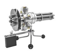 SpedUpX Stirling Engine Model Kit, Six Cylinders Metal Rotating Stirling Engine Model, Educational Physics Experiment STEM Toys for Adults(QX-JTL-01)