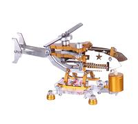 SpedUpX Stirling Engine Model Kit, Transport Helicopter Horizontal Single Cylinder Vacuum Stirling Model Toy for STEM Teaching