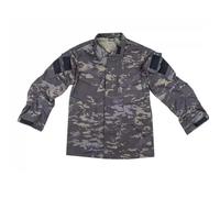 SpedUpX Tactical Combat Shirt Men Cotton Breathable Military Shirt Long Sleeve Training Outdoor(MCBK Midnight Camo/XXL)