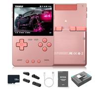 SpedUpX TRIMUI Brick Hammer Handheld Game Console, 3.2 inch IPS Screen Retro Video Games Console with TF Game Card, Portable Emulator, 8GB Storage, 3002mAh Battery(Pink/128G)