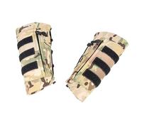 SpedUpX TRN BAC Tactical Arm Guards Gauntlets Armor with MOLLE System, Industrial Black Gray Arm Protection Gear Pair, Adjustable Tactical Forearm Guards for Outdoor Training(MC Camouflage)