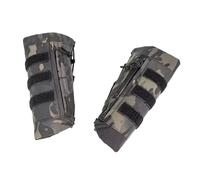 SpedUpX TRN BAC Tactical Arm Guards Gauntlets Armor with MOLLE System, Industrial Black Gray Arm Protection Gear Pair, Adjustable Tactical Forearm Guards for Outdoor Training(MCBK)