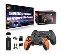 SpedUpX X2 Ultra Retro Game Stick 4K with 256G TF Card 58000+ Classic Games, 2.4G Controllers HD Output Plug and Play Video Gaming Console, Nostalgia Stick for TV