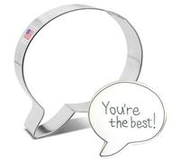 Speech Bubble (From the Vault) Cookie Cutter, 4.5" Made in USA by Ann Clark