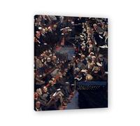Speech In The House Of Representatives John Lavery Irish Realist Portrait & War Scenes Canvas Print - Vintage Home Wall Art 40x52cm Framed