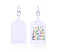 Speech Language Pathologist Gift AAC SLP Suitcase Tag Special Education -Tiny Humans Communicate Luggage Tag (Tiny Tag)