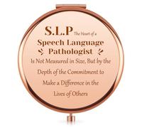 Speech Language Pathologist Gift Compact Mirror Speech Therapy Gifts for Women Speechs Pathologist Retirement Gifts Travel Makeup Mirrors Occupational Therapy Present Birthday Graduation Gift for Her
