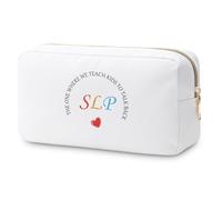 Speech Language Pathologist Gift SLP Makeup Bag SLP Gifts for Women Appreciation Gifts for Speech Therapist Psychology Gifts Graduation Retirement Birthday SLP Thank You Gift Cosmetic Bag SLPA Gifts