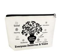 Speech Language Pathologist Gifts Makeup Bag Occupational Speech Therapy Gift for Women Sister Friend Daughter Thank You Appreciation Gift for SLP Nurse Teacher Cosmetic Bag with Zipper