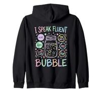 Speech Language Pathologist Speak Fluent Bubble SLP Therapy Zip Hoodie