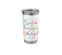 Speech Language Pathologist Speech Therapist Floral Stainless Steel Insulated Tumbler