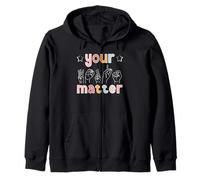 Speech Language Pathologist Your Words Matter Funny SLP ASL Zip Hoodie