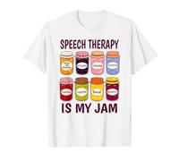 Speech Language Therapist | SLP Therapy is My Jam Value Graphic T-Shirt, Men, White, S