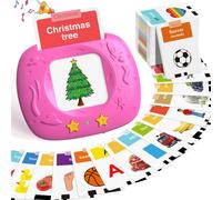 Speech Learning Toy Flash Cards - Pink 12cm x 10cm