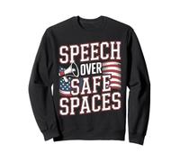 Speech Over Safe Spaces Pro Free Speech College Student Sweatshirt