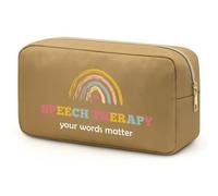 Speech Pathologist Gifts Makeup Bag Speech Therapy Gifts Teach Bag,Special Education Teacher Makeup Bag Speech Therapy Gifts Birthday Christmas Birthday Thanksgiving Gifts for SLP Therapy Gifts Bag