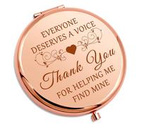 Speech Therapist Appreciation Compact Makeup Mirror Present for Language Pathologist Christmas Birthday Present Speech Therapist Gift Therapy Gift for Coworker SLP Thank You Folding Makeup Mirror