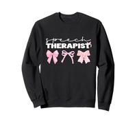 Speech Therapist Coquette Bow SLP Language Pathologist Sweatshirt