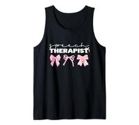 Speech Therapist Coquette Bow SLP Language Pathologist Tank Top