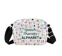 Speech Therapist Gift Appreciation Gift Speech Therapy Alphabet Crossbody Bag for Speech Pathologist SLP (Physical Therapy Bag)