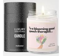 Speech Therapist Gifts - Luxury Soy Wax Candle - Vanilla, Jasmine, Sugared Almond - Makester