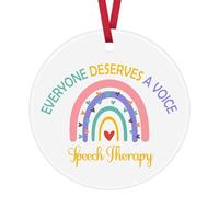 Speech Therapist Gifts Thank You Gift for Speech Language Pathologist Speech Therapy Christmas Ornaments for Tree Decorations Speech Therapist Appreciation Gift Speech Teacher Gift