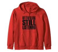 Speech Therapist Off The Clock Still Listening Funny SLP Zip Hoodie