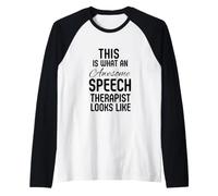Speech Therapist Pathologist SLP Therapy Assistant Raglan Baseball Tee