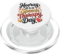 Speech Therapist SLP Hooray It's A Speech Therapy Day PopSockets PopGrip for MagSafe