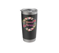 Speech Therapist Therapy Assistant SLP Flower Floral Speech Stainless Steel Insulated Tumbler