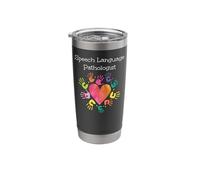 Speech Therapist Therapy Assistant SLP Heart Hands Speech Stainless Steel Insulated Tumbler