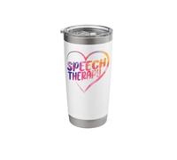 Speech Therapist Therapy Assistant SLP Heart Speech Therapy Stainless Steel Insulated Tumbler