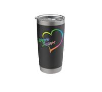 Speech Therapist Therapy Assistant SLP Heart Speech Therapy Stainless Steel Insulated Tumbler