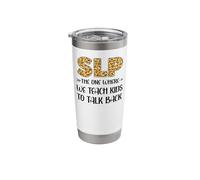 Speech Therapist Therapy Assistant SLP Leopard Cheetah SLP Stainless Steel Insulated Tumbler
