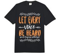 Speech Therapist Therapy Assistant SLP Let Every Voice Be Comfort Colors Adult Heavyweight T-Shirt