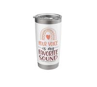 Speech Therapist Therapy Assistant SLP Rainbow Your Voice is Stainless Steel Insulated Tumbler